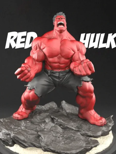 Red Hulk – Crimson Smash 3D Model - STL File for 3D Printing